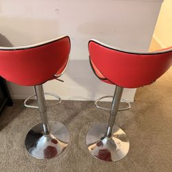 Red Swivel Bar Stool