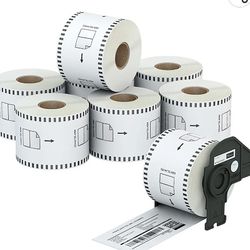 JinyaPack 8 Rolls DK 2205 Continuous Length Paper Tape Labels Replacement for Brother DK-2205 Use with Brother QL Label Printers

