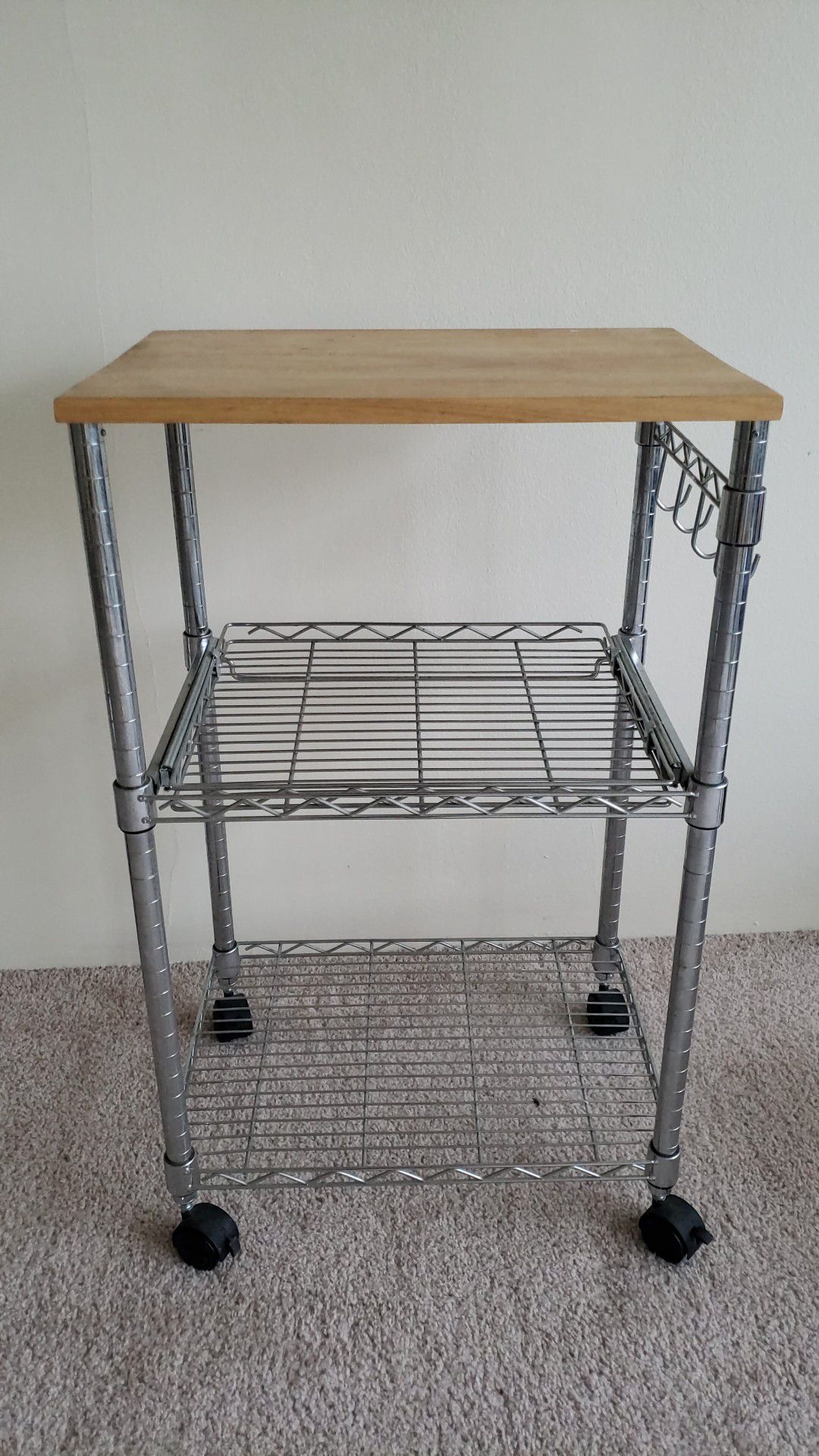 Kitchen cart with Wood Top