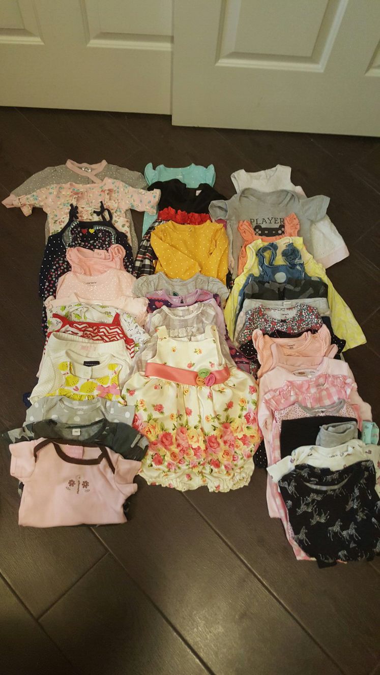 3 to 6 months size girl clothes