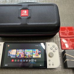 Like New Nintendo Switch OLED, Carrying Case, Charger, Screen Protector