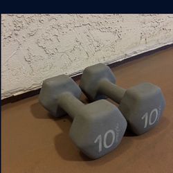 One Pair Of 10 Pound Dumbbells Exercise Equipment Weights Dumbells hand weights