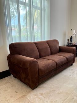 2 Piece Brown Couch Sofa