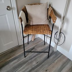 Rattan And Metal HIGH Chair