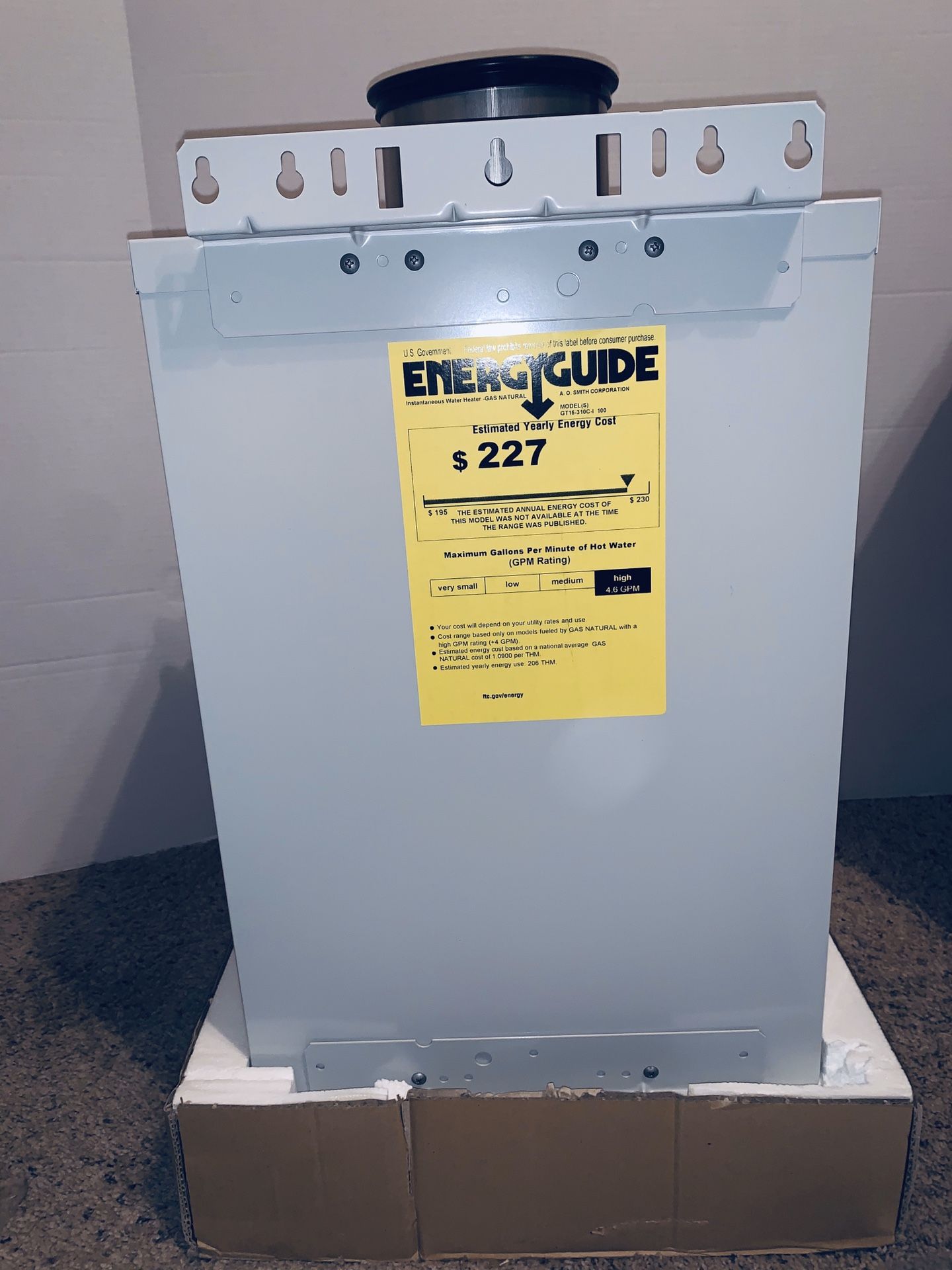 AO Smith Signature Premier Indoor Natural Gas Tankless Water Heater