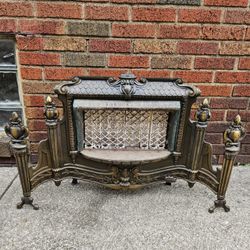 Vintage/Antique Superior Cast Iron Gas Fireplace Insert