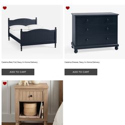 Pottery barn bedroom set.