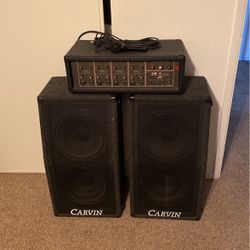 Pv, Pa System And Carbon Speakers With Mike
