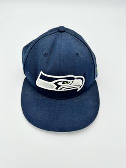 NFL Seattle Seahawks New Era 59fifty Cap Hat Size 7 Polyester Blue