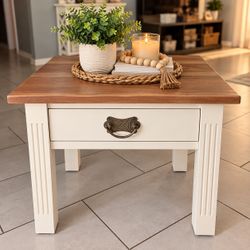 Refinished Farmhouse Side Table / Nightstand