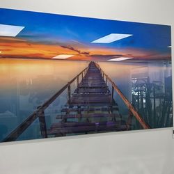 Glass art sunset wall art new picture