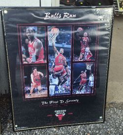 16×20 Vintage Poster 1996 Chicago Bulls' achievement of reaching 70 wins in a single NBA season 