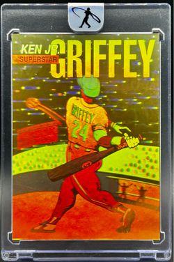 1992 Arena Ken Griffey Jr Doubled sided Hologram Gold