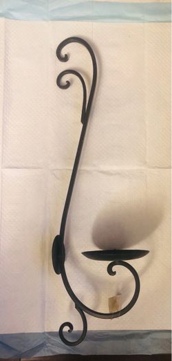 wrought iron wall candle holders (set of 2)