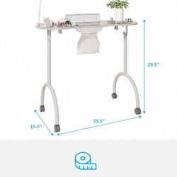 Mesa De Manicura Portable Con Recolector De Polvo 