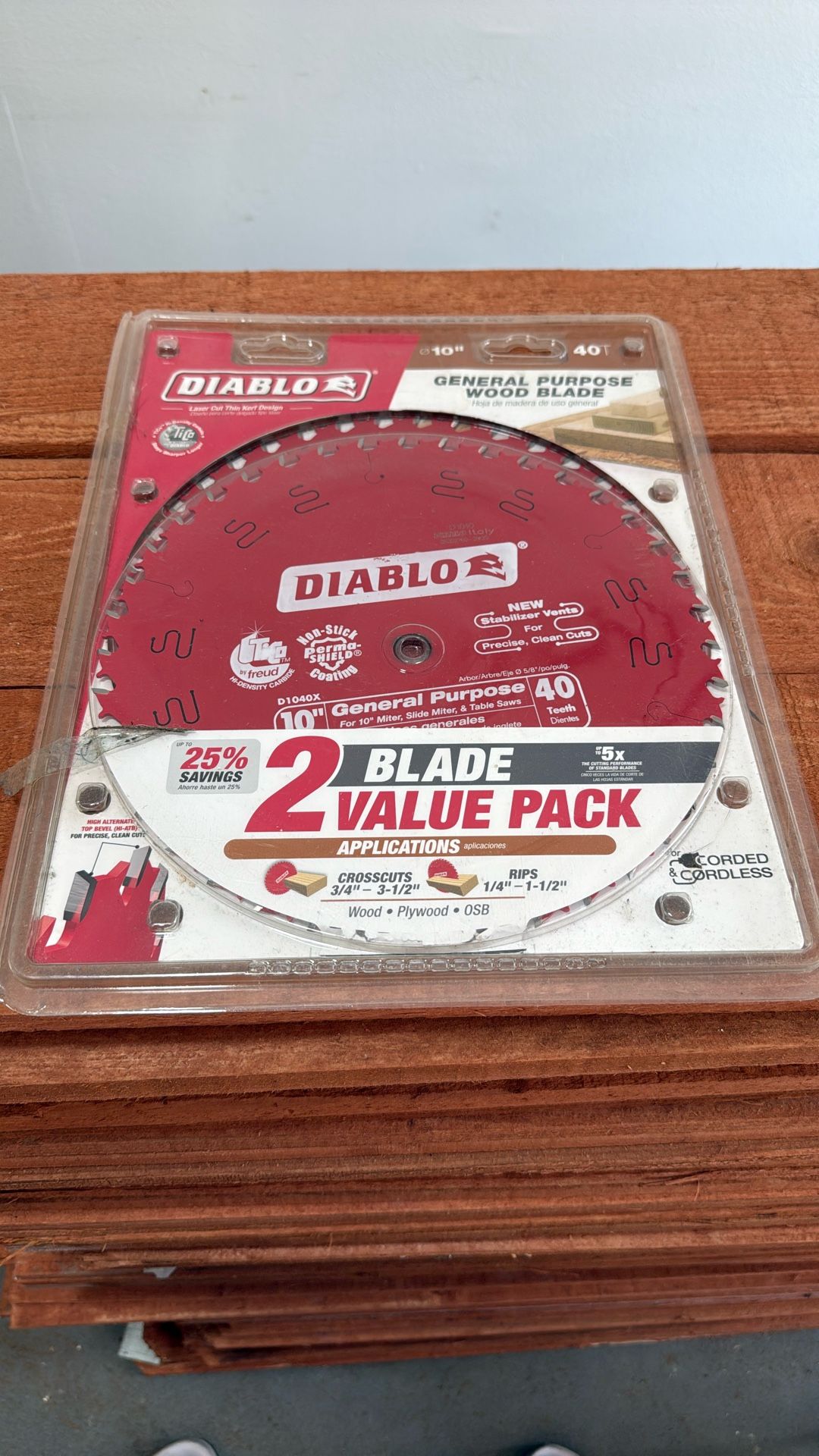 diablo general purpose wood blade 2 pack