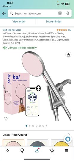 Hai Bluetooth Smart Shower head Rose Quartz Color 