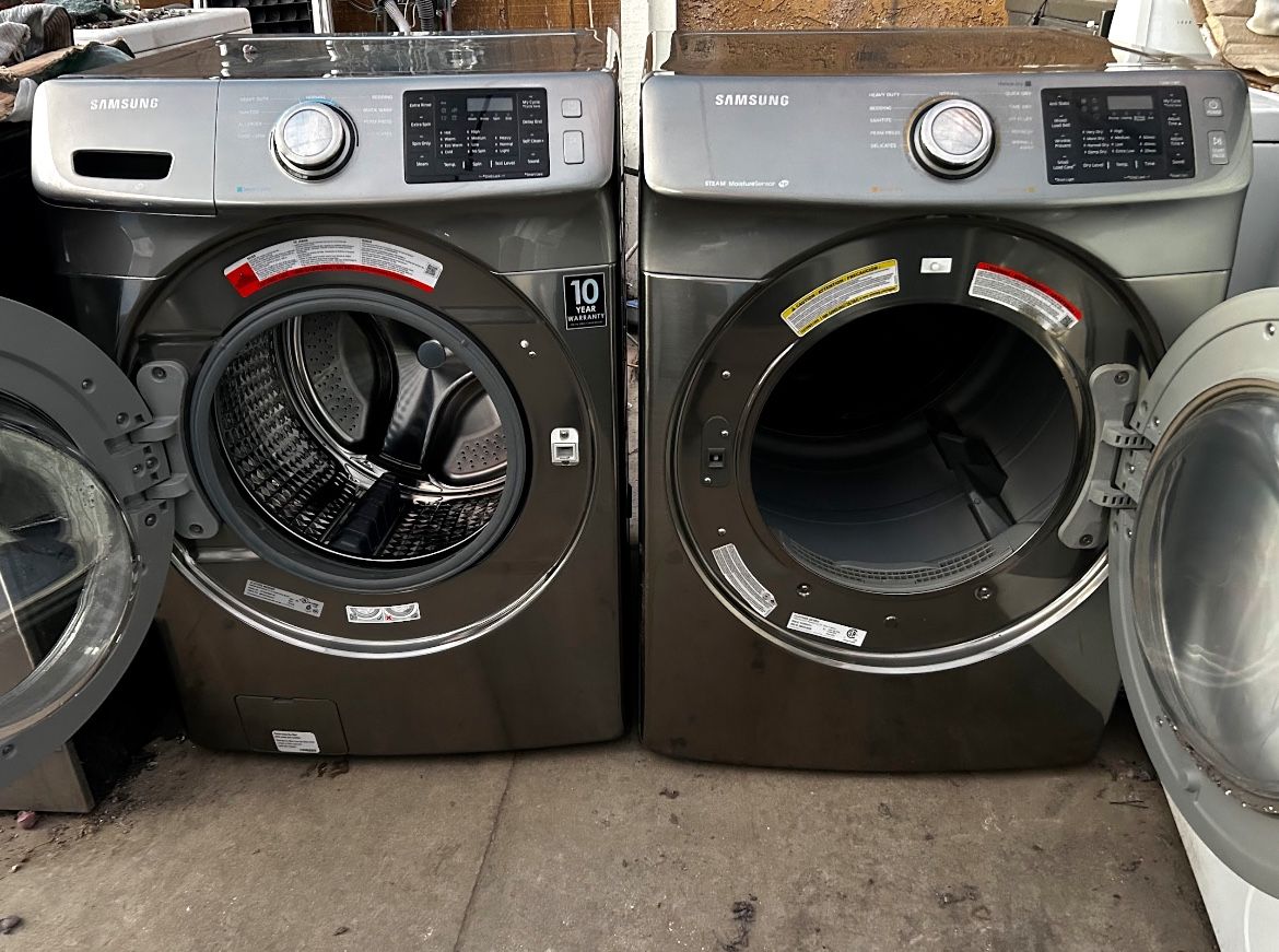 SAMSUNG. WASHER AND GAS DRYER