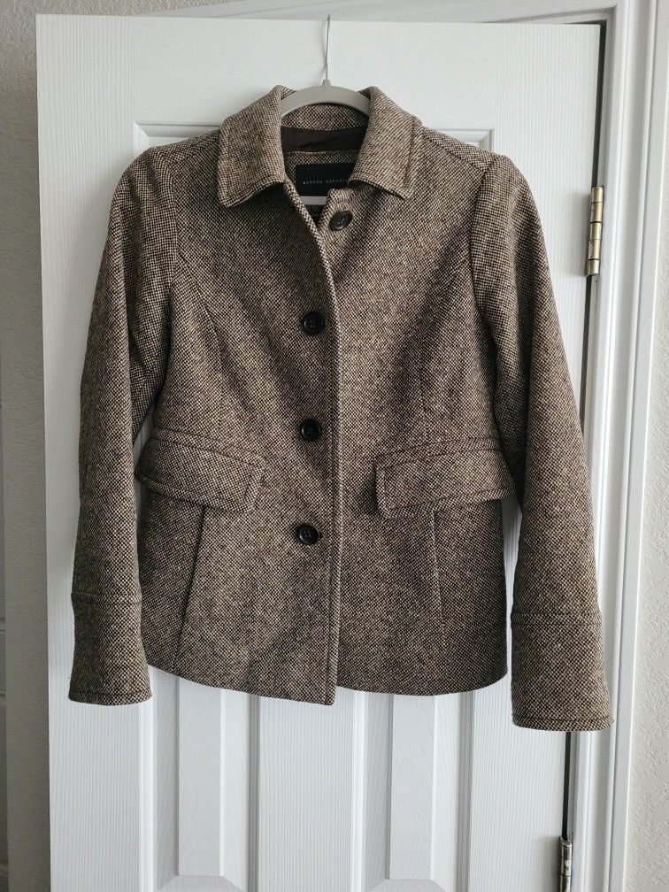 GORGEOUS Banana Republic Wool Blend Coat! Size XS