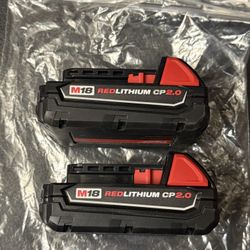 Milwaukee M18 18-Volt Lithium-lon Compact Battery Pack 2.0Ah (2-Pack)