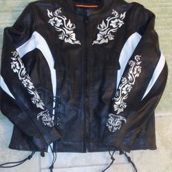 Black & White leather jacket