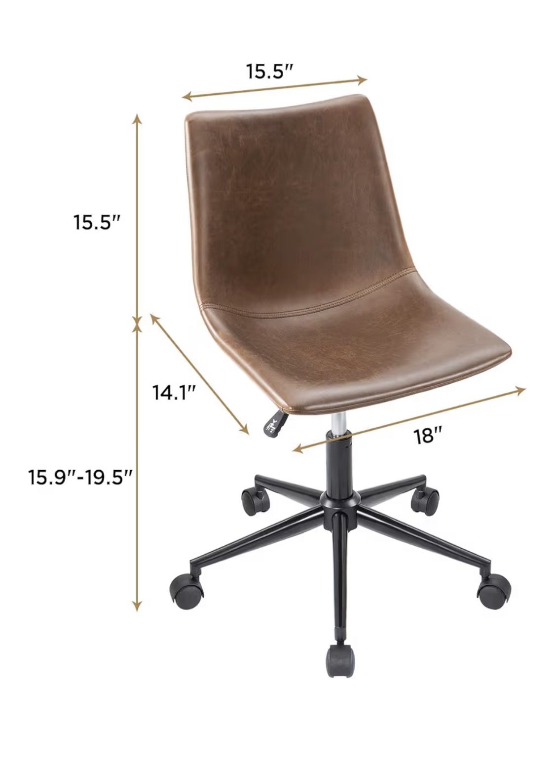 Brown Faux Leather Chair