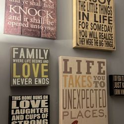 Lot of decor signs