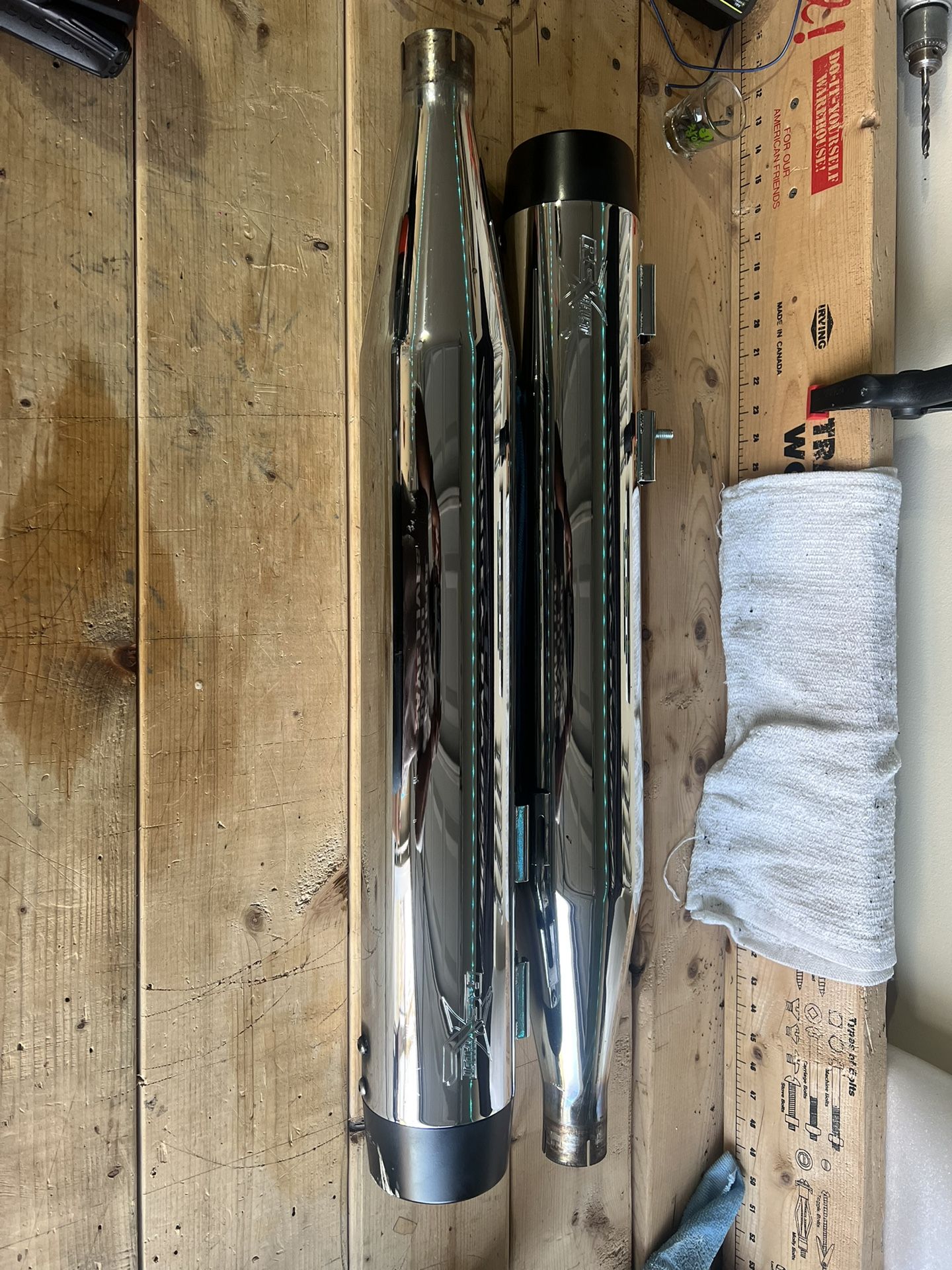 RCX DUAL EXHAUST Slip Ons Harley Davidson
