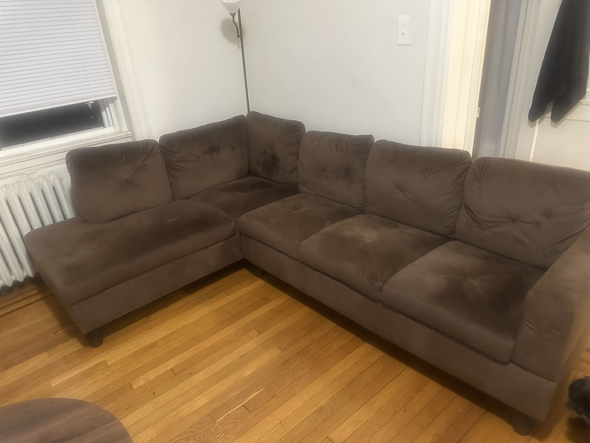 Chocolate brown couch 