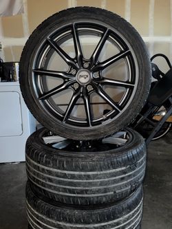 19” Niche Gamma Wheels & Tires - 5x120 (Fits BMW, Tesla, Camaro) $950 OBO