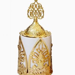 Ncense Burner Incense Burner Iron Ceramic Combination Aromatherapy Furnace Candle Holder Ramadan Decoration