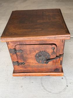 Mesquite wood end cabinets