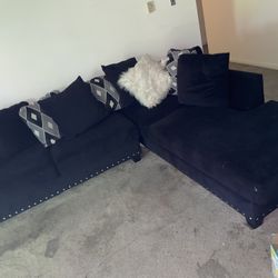 Black 2 Piece Sectional Couch