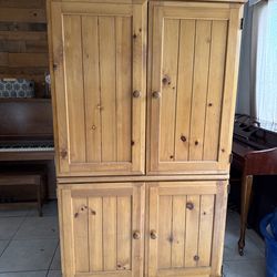 Solid Wood Armoire Desk
