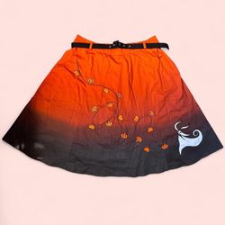 Her Universe The Nightmare Before Christmas Zero Orange Black Vintage Retro Disney Tim Burton Skirt Size 3XL