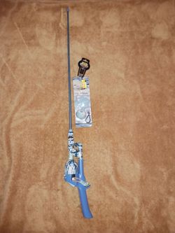 New Kid Caster Blue Camo Fishing Pole Combo