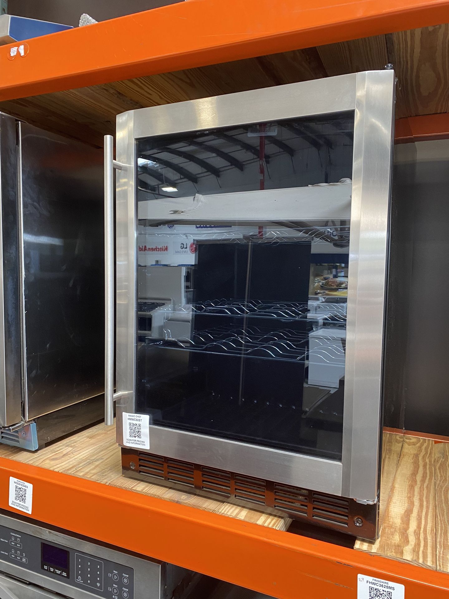 Stainless Steel 50-Bottle Wine Cooler