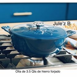 Princess House Olka De 3.5 Qts De Hierro Forjado Nueva En Su Caja 