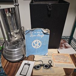 ⚡ Museum Quality 1940s Sun-Kraft A-1 UV Therapy Lamp — Complete, Working, Rare Baby Goggles — $500 OBO