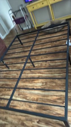 Queen bed frame and queen mattress