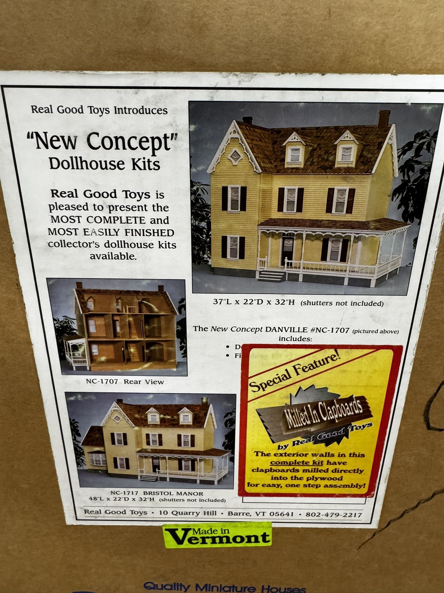 5 Dollhouses by real good toys in the box