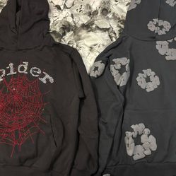 Denim Tears and Sp5der Hoodies