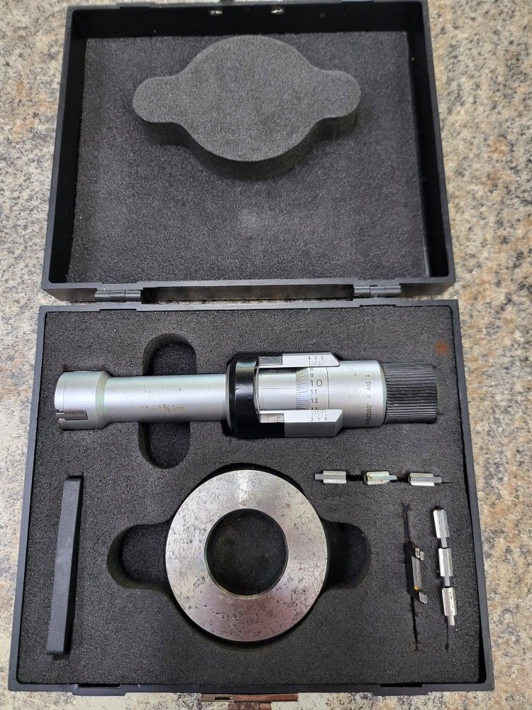 Fowler 52-255-020 Holmike internal micrometer 1.000-1.500 range .00025