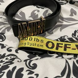 amiri and off-white belt 