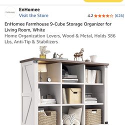 Brand New Farmhouse 9-Cube Storage Organizer