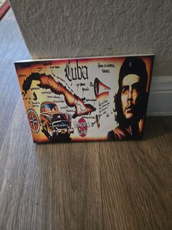Vintage Miniature Cuba Canves Art