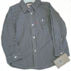 NWT Boys Levi's Pinstriped ButtonUp Dress Shirt-4T