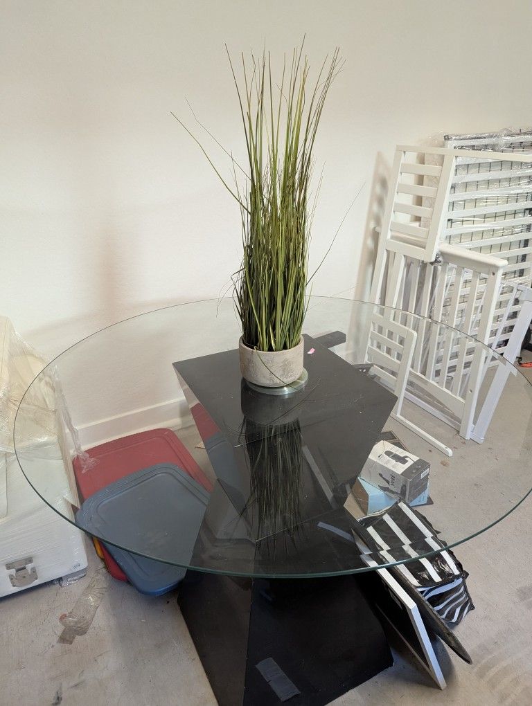 Glass High Top Table