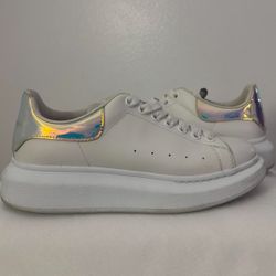 Alexander McQueen Oversized Sneakers – Iridescent Heel Size 8