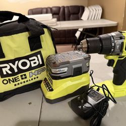 Ryobi  hammer drill with battery and charger